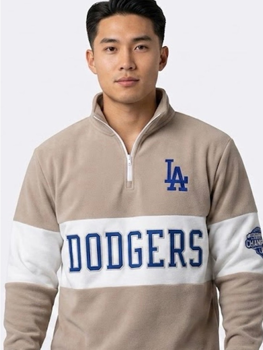 Los Angeles Dodgers Unisex 1/4 Zip Hoodie Size XL Women’s Night 2026 Cream New